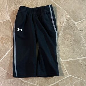 Under Armour Black Boys' Athletic Shorts with White Trim